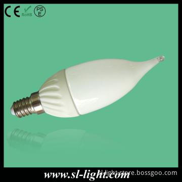 flame ceramic E14 dimmable 3w led candle bulb